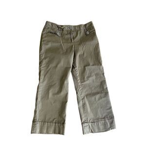 Ann Taylor Loft Green Lightweight Capris Pants Women’s Size 8